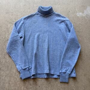 Vintage 80's Duofold Light Blue Thermal Turtleneck Pullover Base Layer Shirt M
